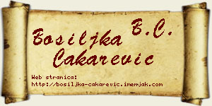 Bosiljka Čakarević vizit kartica